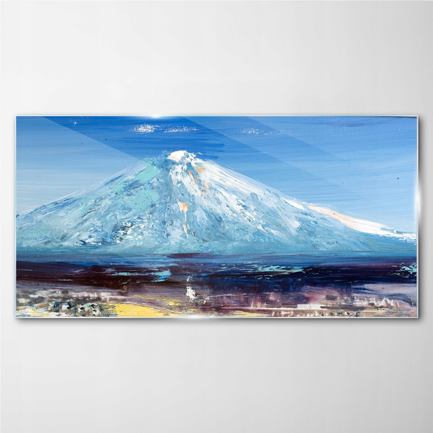 

Foto-obraz szklany Jezioro góra niebo 140x70 cm