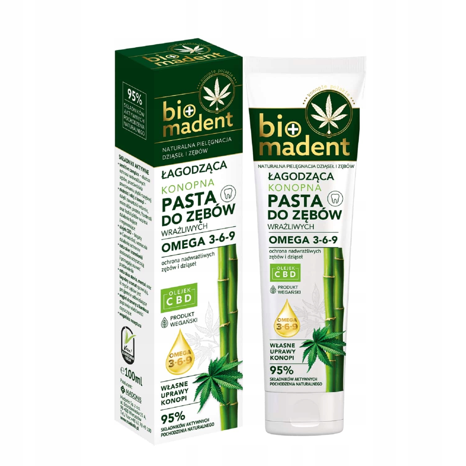 

Bio Madent Konopna Pasta Do Zębów Łagodząca 100 ml