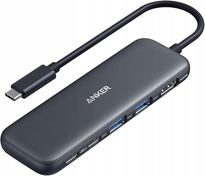 Hub Anker 5w1 1xUSB-C, 2xUSB-A, 1xHDMI, Pasywny, Czarny