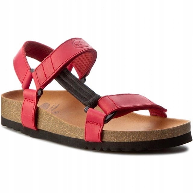 Scholl sandály Heaven plochý podpatek Červená velikost 39