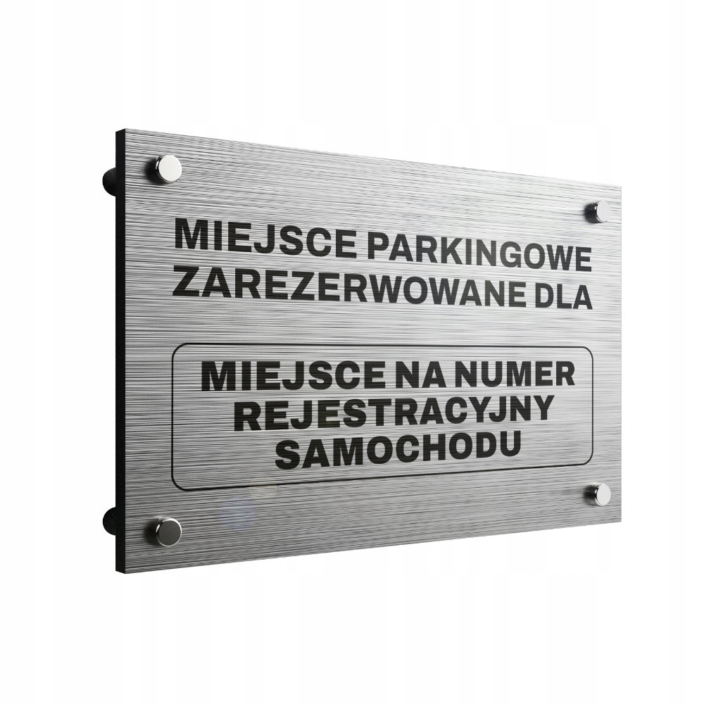 

Tablica informacyjna miejsce zarezerwowane parking