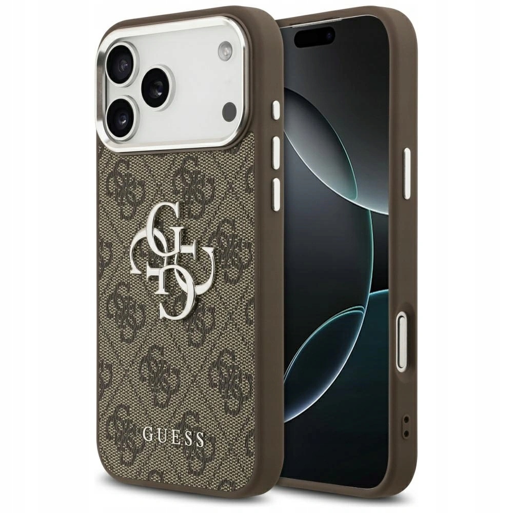 Pouzdro Guess 4G Big 4G Classic Logo pro Apple iPhone 17 Pro Max bronzově stříbrné