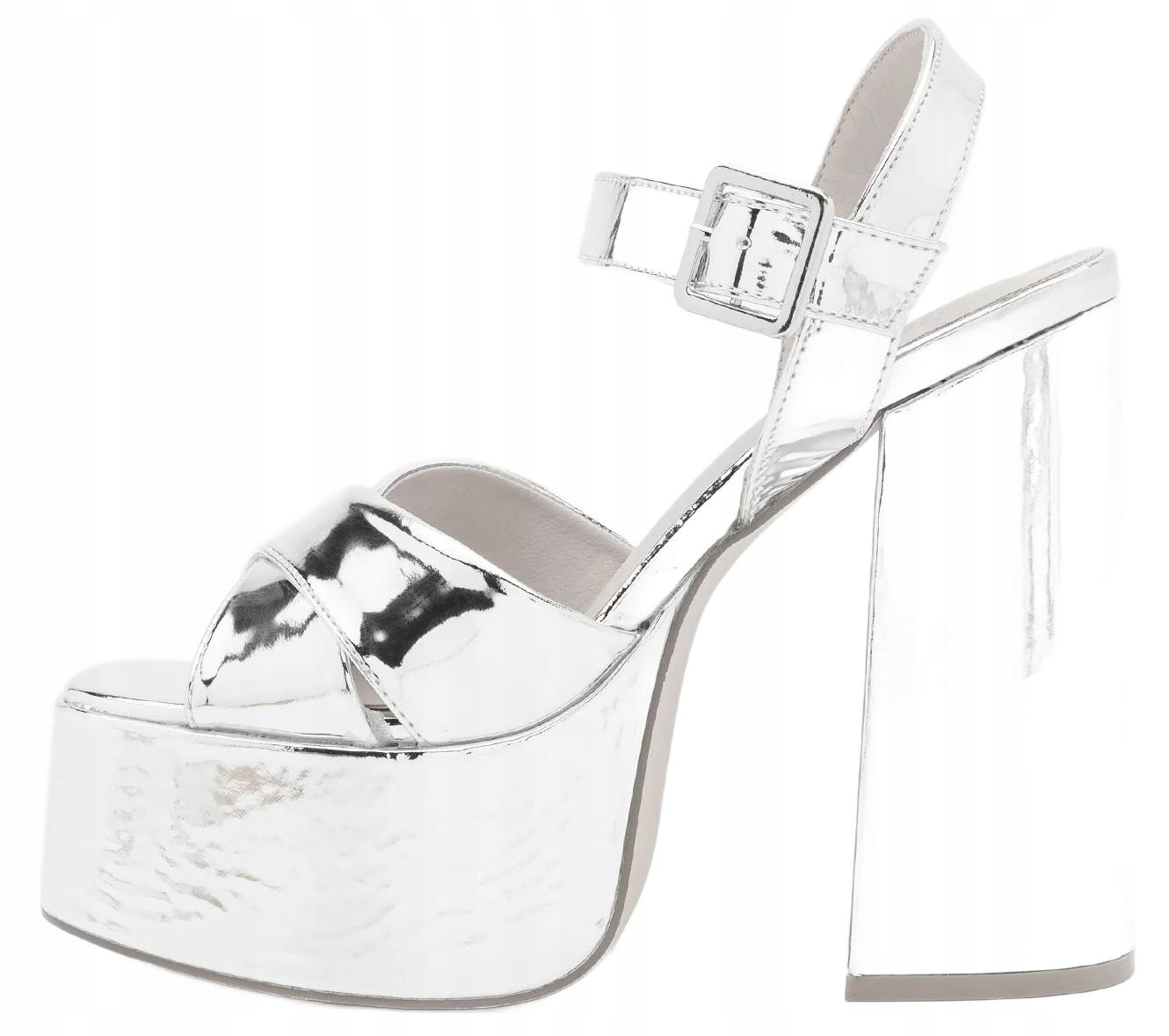 Koi Footwear DBP5-Silver Sandály na platformě, velikost vel.