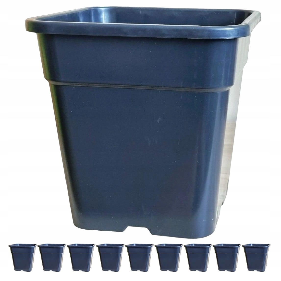 Doniczki produkcyjne kwadratowe wysokie DonKwiat HS25 25L 33cm Kw x 10szt.