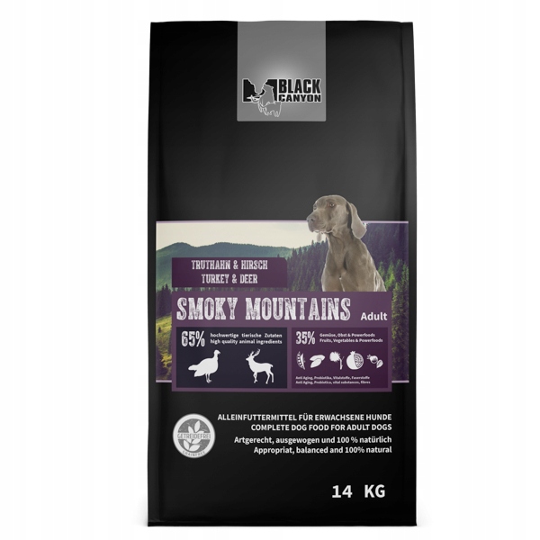 Levně Krmivo pro psy Black Canyon Smoky Mountains Krůta a jelen 14 kg