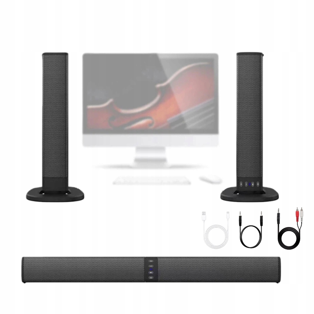 2V1 Soundbar Bluetooth 5.0 Odnímatelný Reproduktor Usb Televizor