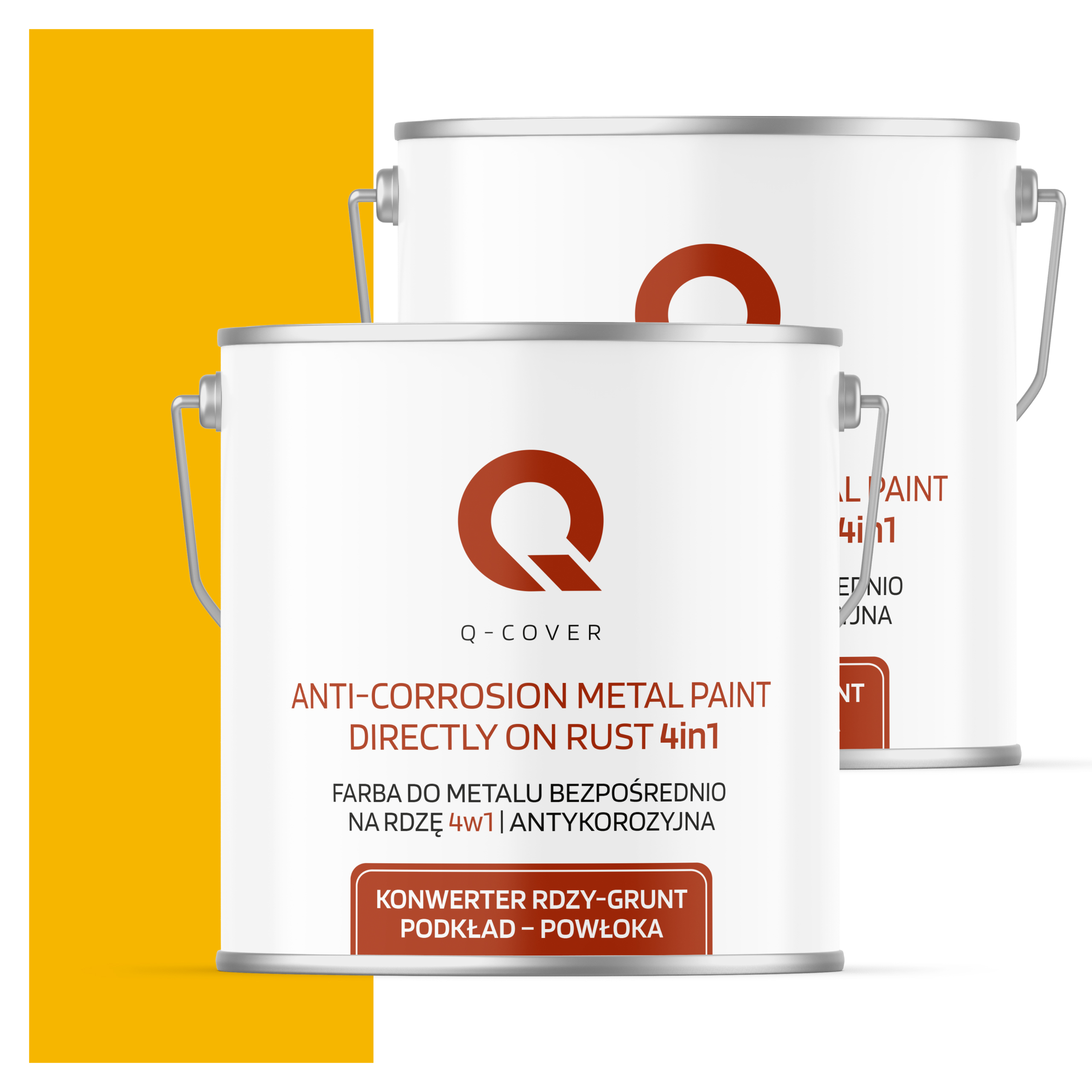 Farba Priamo Na Hrdzu Kov Aluminium Oceľ 5L 4v1 Satén Žltá Kadmiová