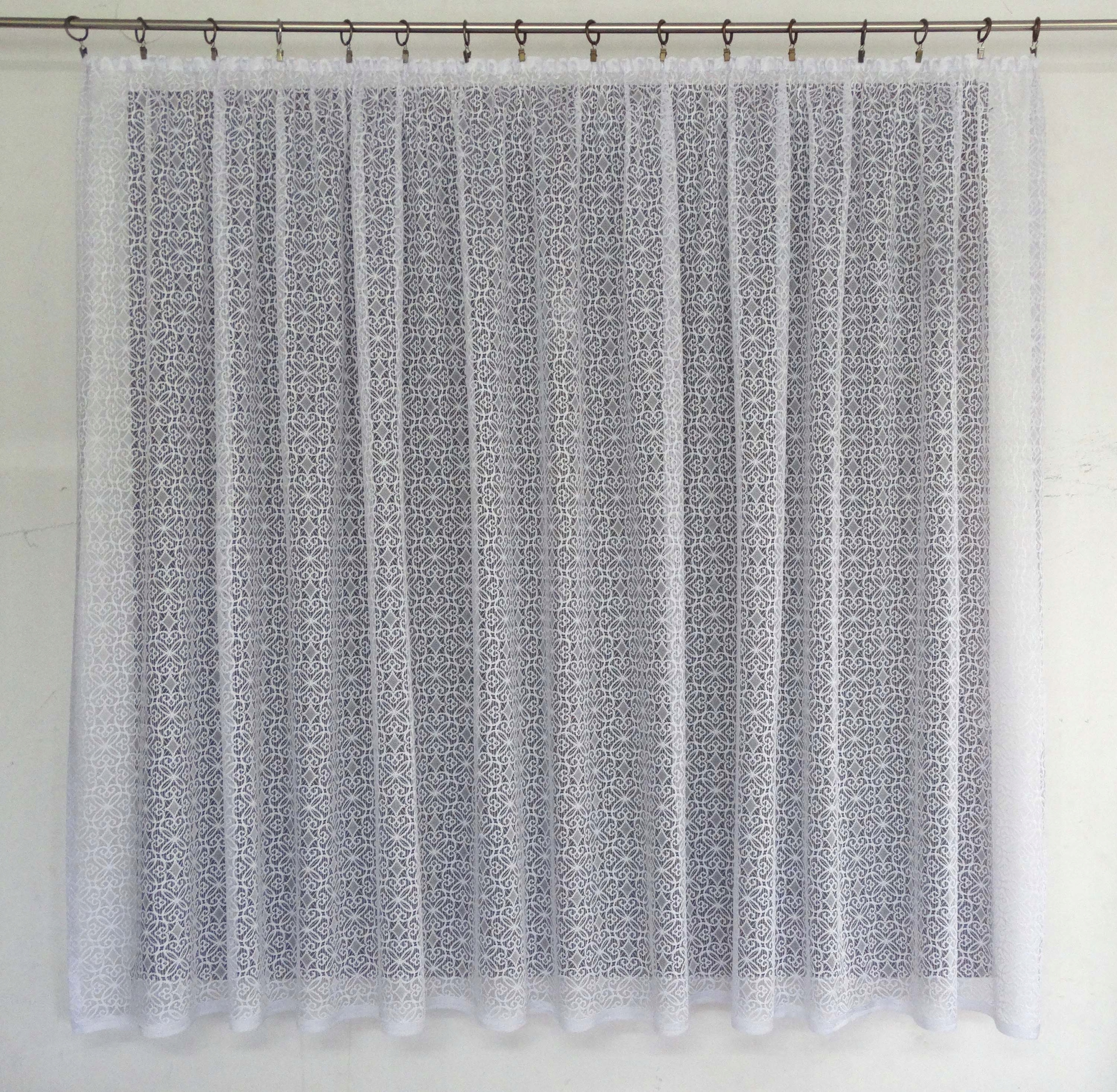 Mg Záclona 4498 Bílá 300x250 hotová s páskou polský