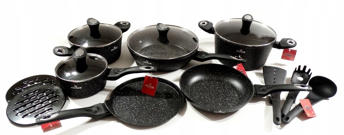 ZESTAW 15-CZĘŚCIOWY Z POWŁOKĄ -MARMURKOWĄ ZL-8545