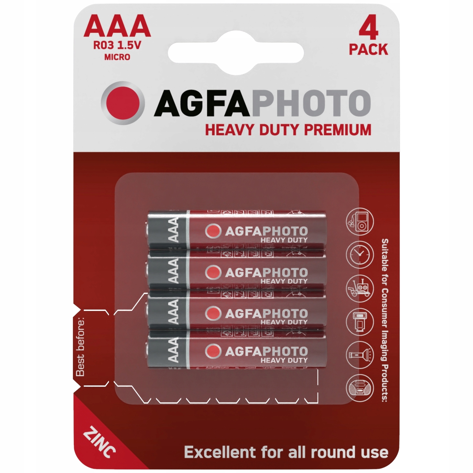 

4x Bateria Agfaphoto Heavy Duty Aaa LR03 Cynkowa