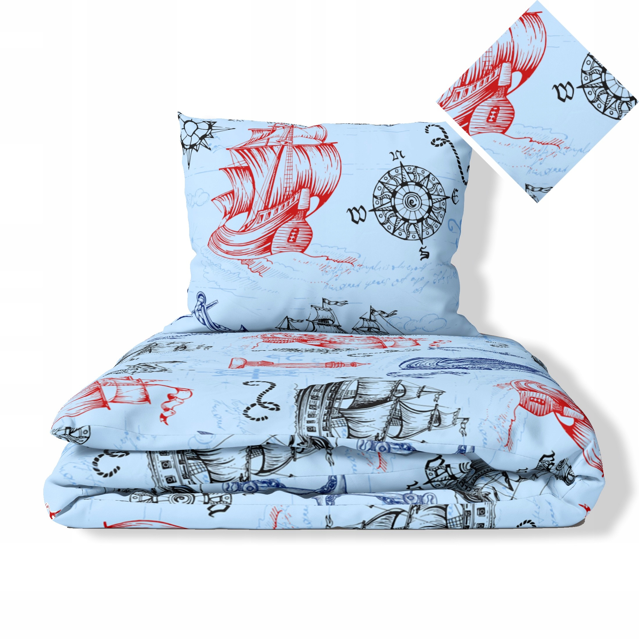 Sada Povlečení 160x200 2x70x80, 100% Bavlna, 140 g/m2, vzor: baltský