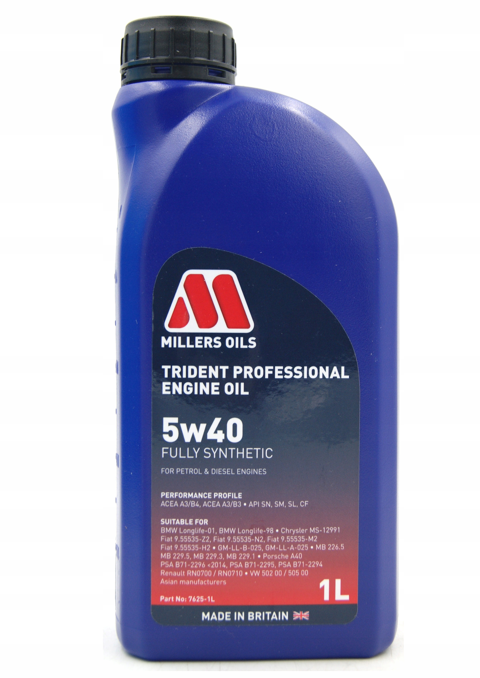 

Millers Trident Professional 5W40 1L Certyfikat