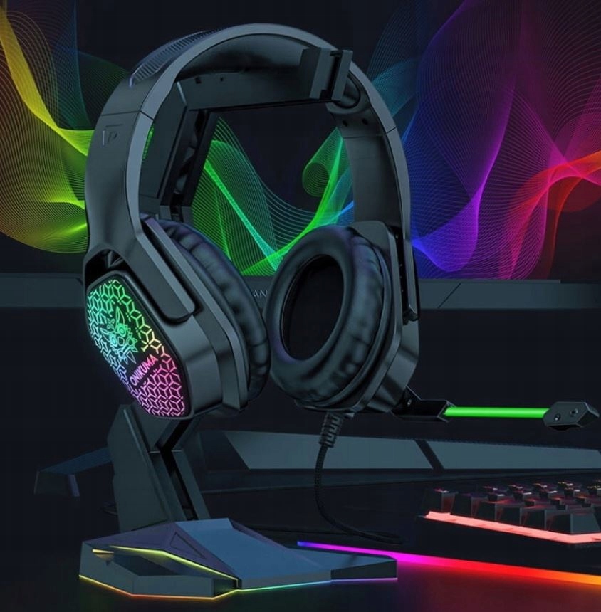 SŁUCHAWKI GAMIGNOWE ONIKUMA X3 PC PS4 XBOX CZARNE Kolor czarny