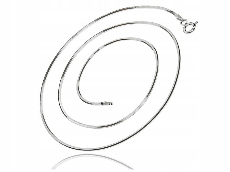 

Srebrny Łańcuszek Żmijka Linka Snake Wąż 50CM