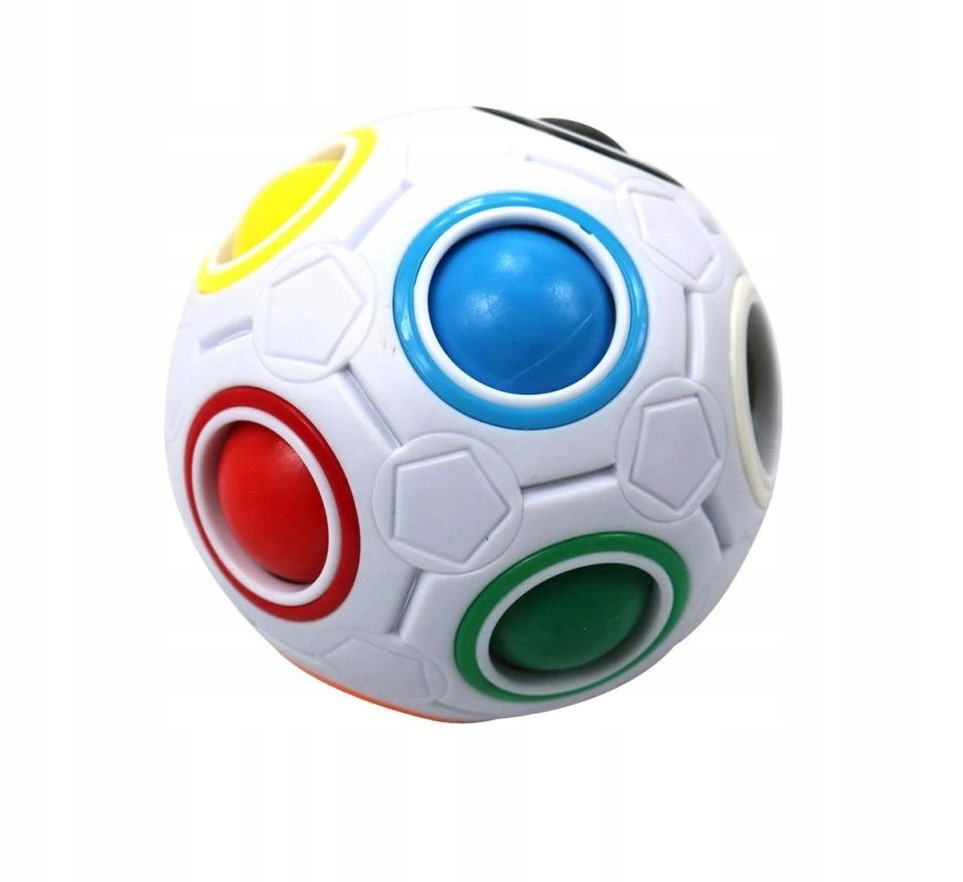 kostka PIŁKA ŁAMIGŁÓWKA gra logiczna antystresowa biała zręcznościowa