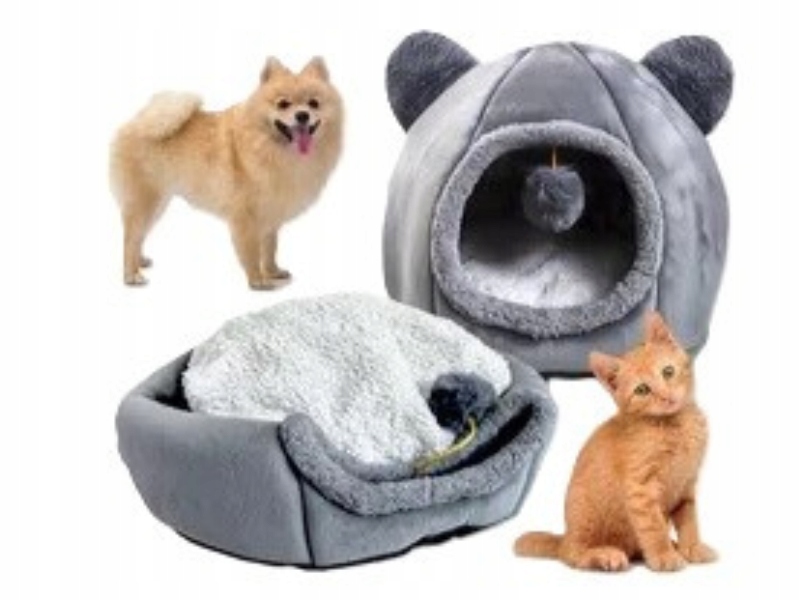 Domeček Pro Kočky Dárek pro zvířátka Měkké Pelíšek Budka Potah