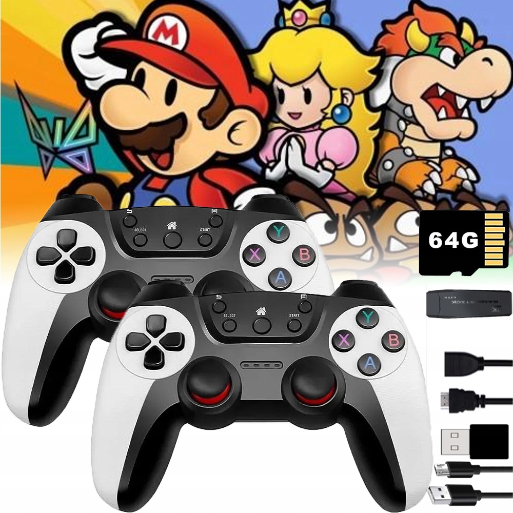 Gra Telewizyjna Tv Mini Retro Konsola Hdmi Bezprzewodowy Pad x2 30000 Gier