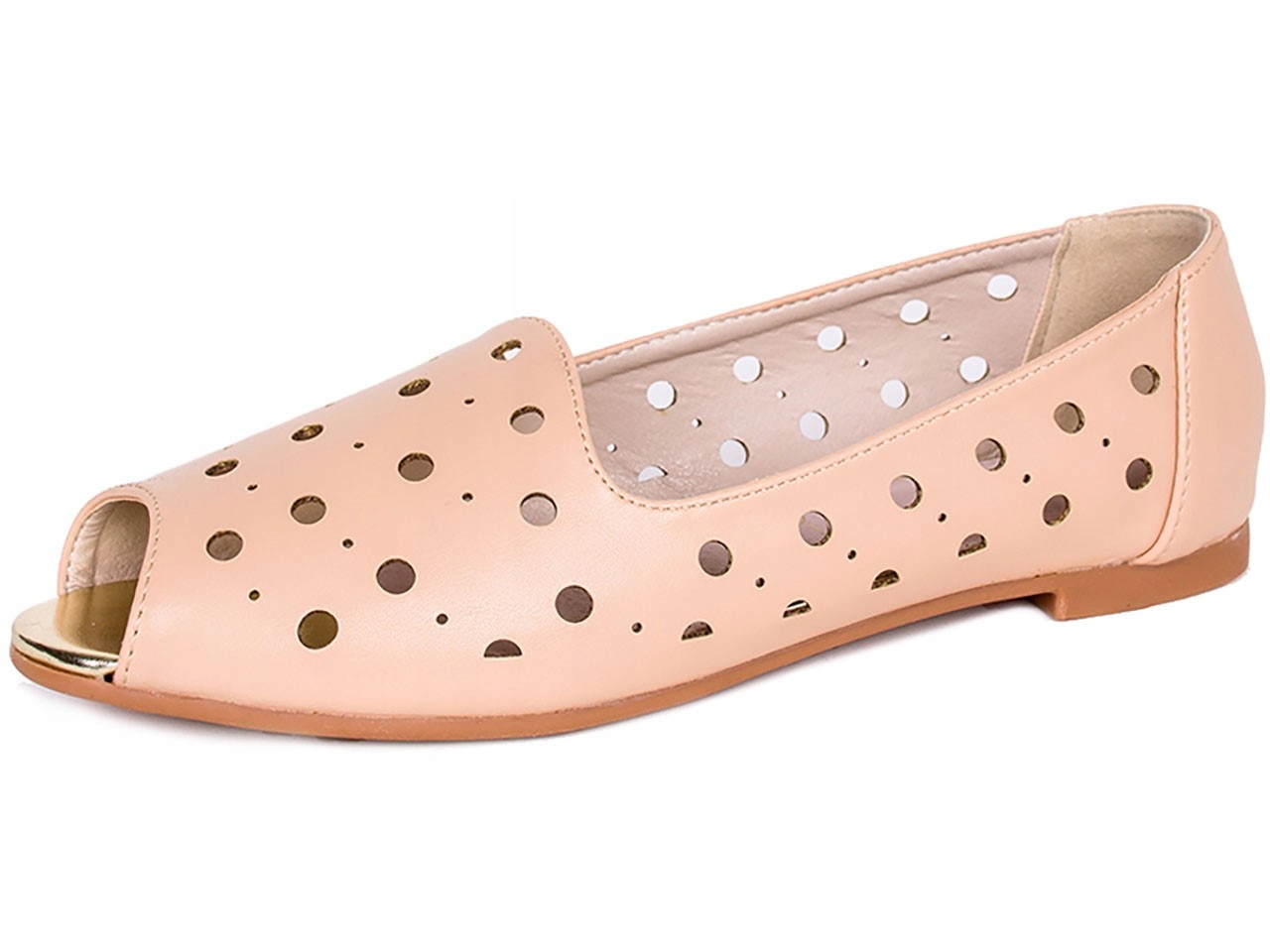 

Baleriny Lordsy Buty Ze Skórzaną Wkładką Ażurowe