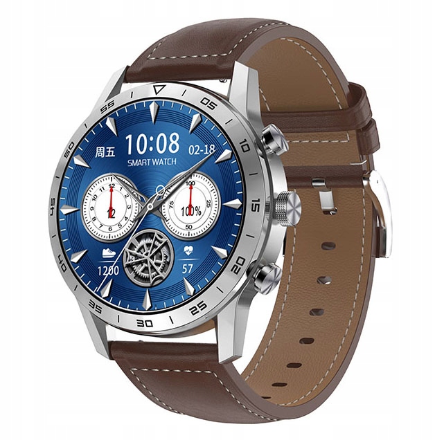 

Pasek Skórzany Do Zegarka Smartwatch Brązowy 22mm