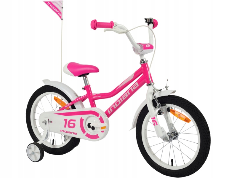 Rower dziecięcy Indiana Roxy Kid 16 cali dla dziewczynki Różowy