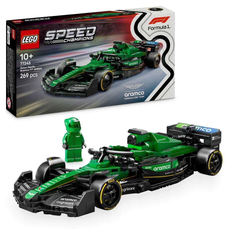 Lego Speed Champions 77245 Formula 1 Aston Martin Aramico F1 AMR24 10+
