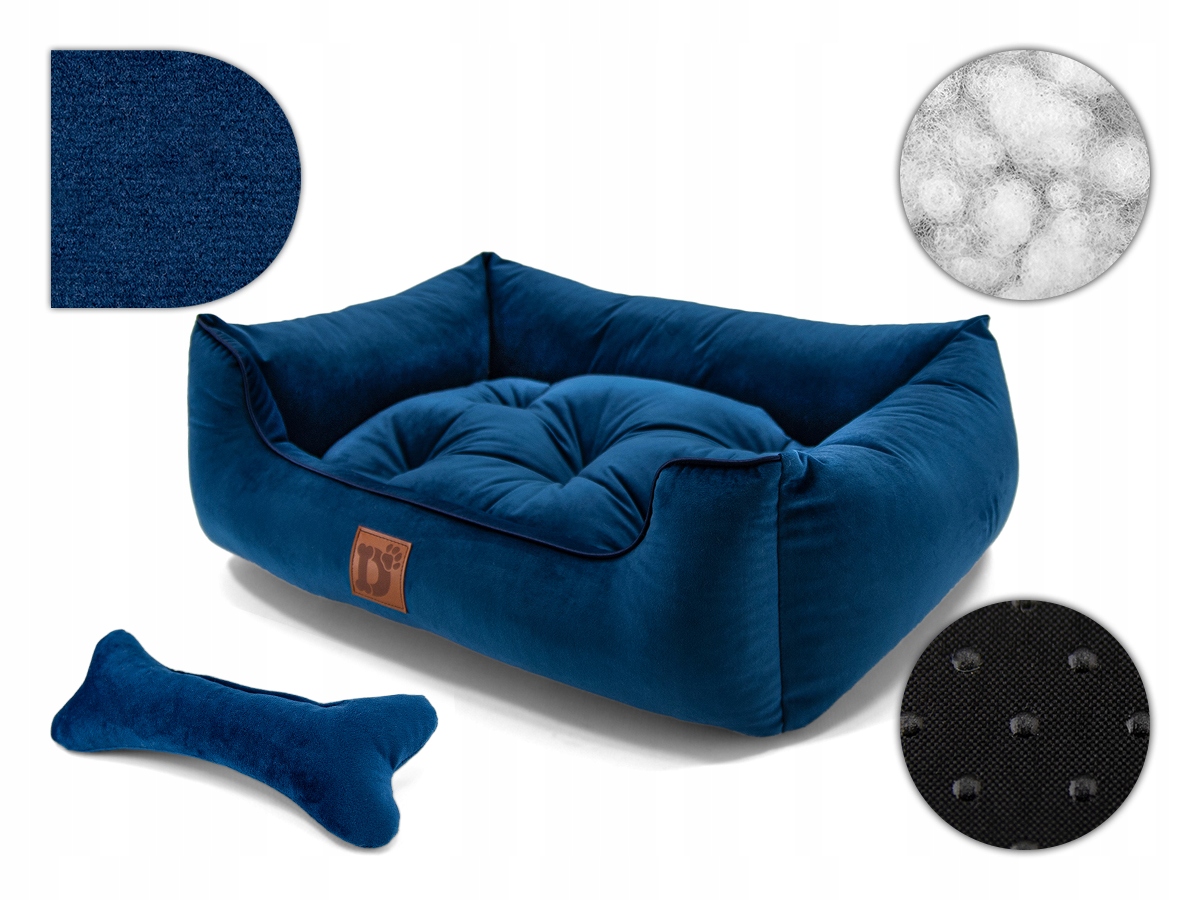 Levně Velurová pohovka polštář pro psa/kočku 75 x 60