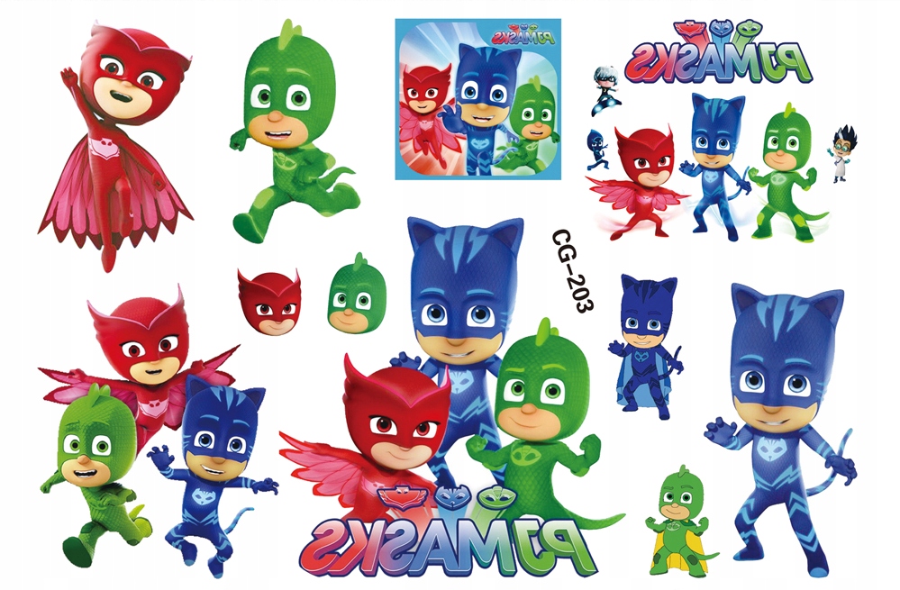 Tatuaże zmywalne dla dzieci PIDŻAMERSI CG203