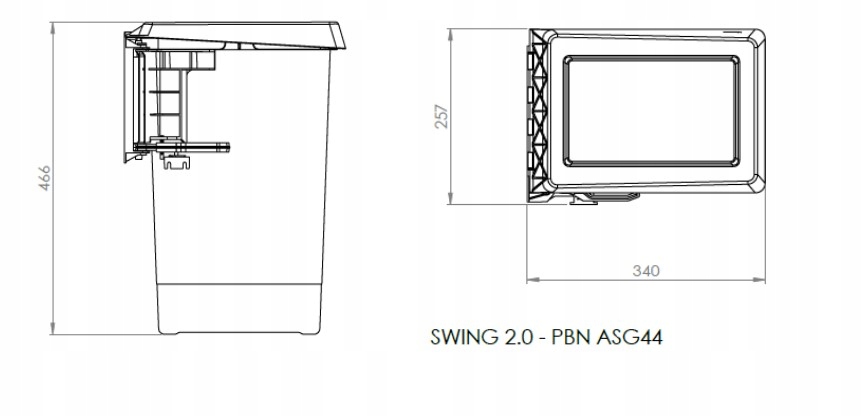 Sortownik kosz na śmieci Swing 24l Elletipi Marka Elletipi