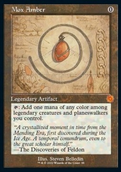 モックス　アンバー　FOIL MTG Foil】□プレリリース□《モックス・アンバー/Mox Amber》[DOM