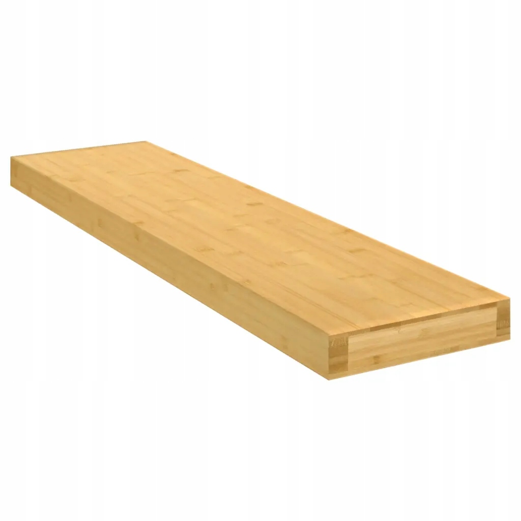 Bambusová nástěnná police rustikální, lakovaná, 80x20x4 cm