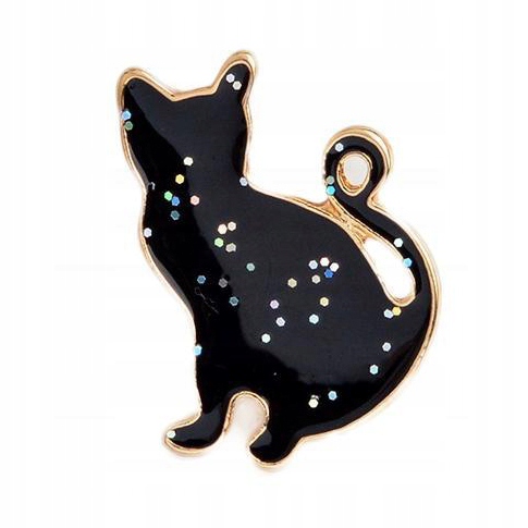 

Pins czarny Kotek przypinka Kot