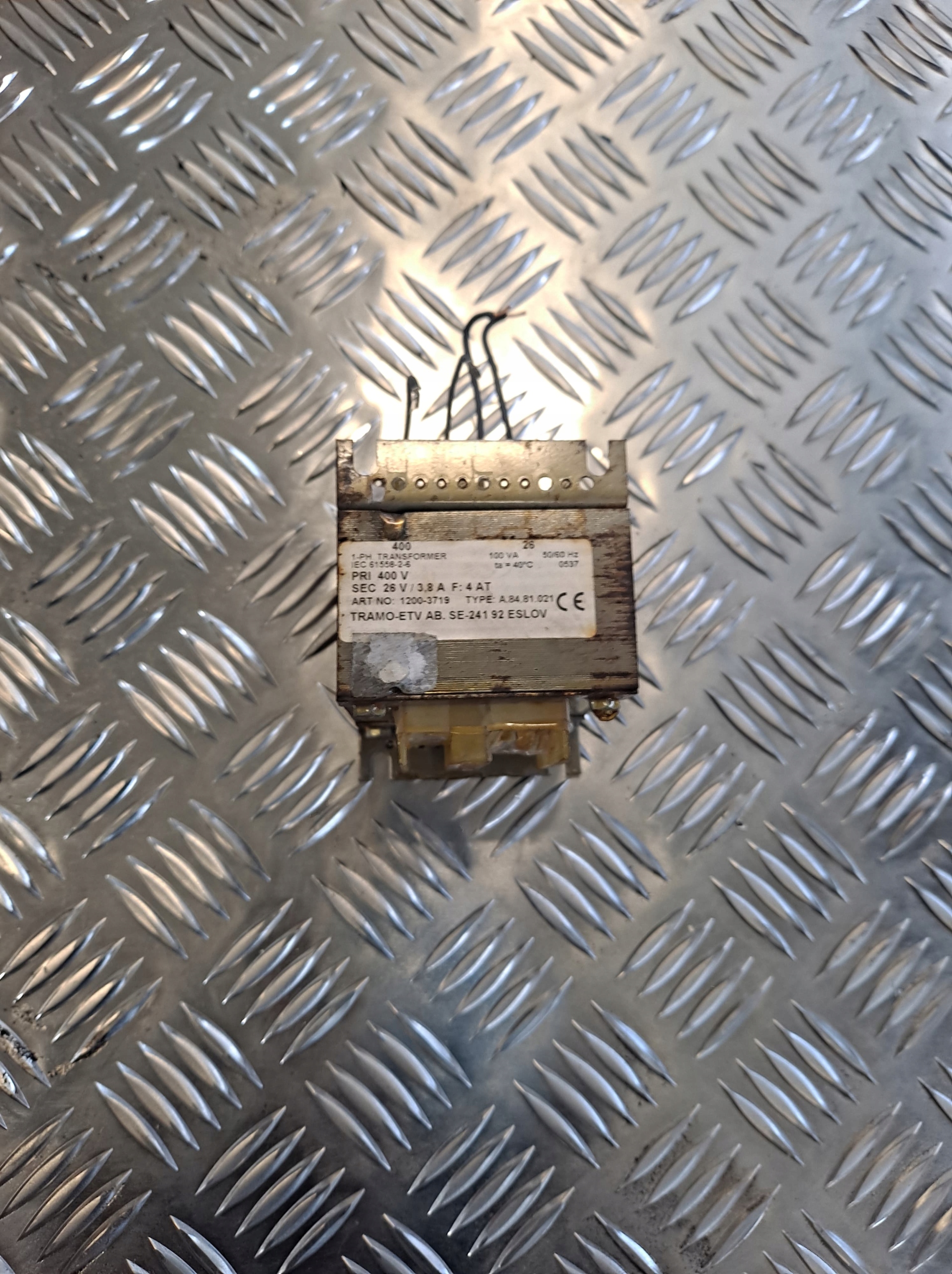 AGREGAT HULTSTEINS TRANSFORMATOR 400V 100VA Car type Cargo vans Trucks