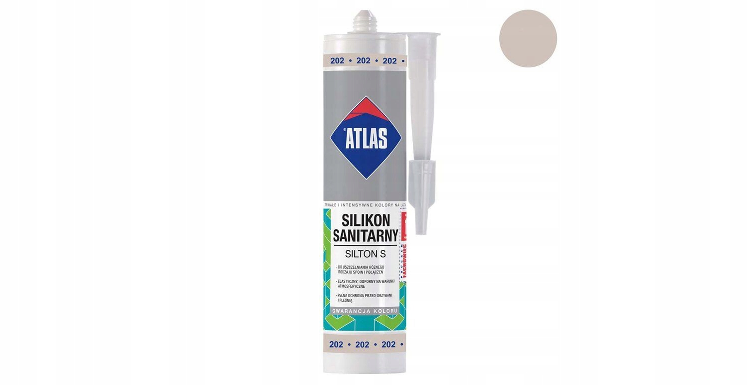 

Atlas Silikon Sanitarny Silton S Popielaty 202