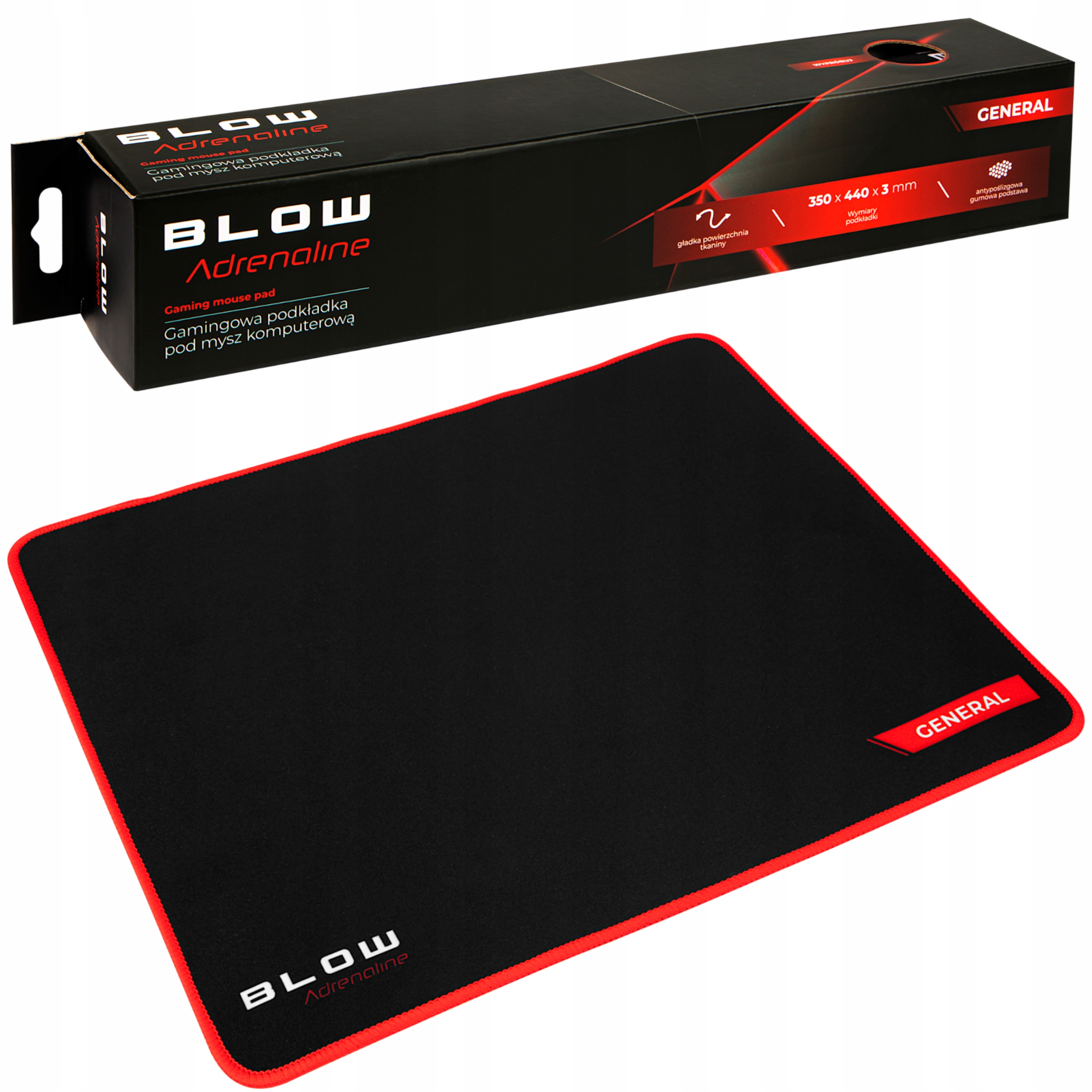 

Podkładka Gamingowa Pod Mysz Blow 350X440X3MM