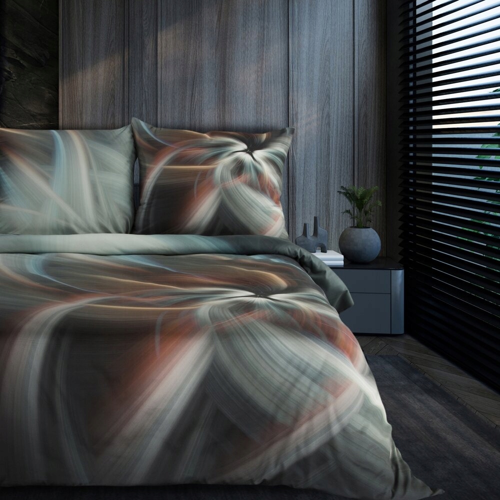 Posteľná Bielizeň Prisma 160x200 Eva Minge oceľ s umeleckými pruhmi farieb