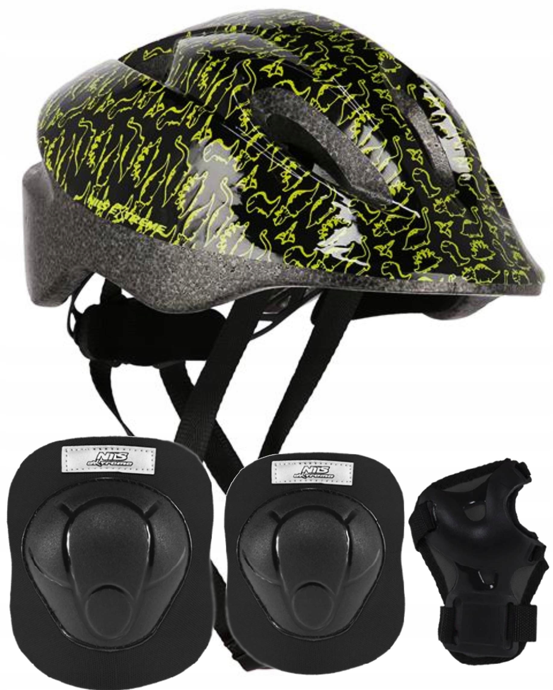 

Kask Rowerowy dla Chłopca na Hulajnogę+OCHRANIACZE