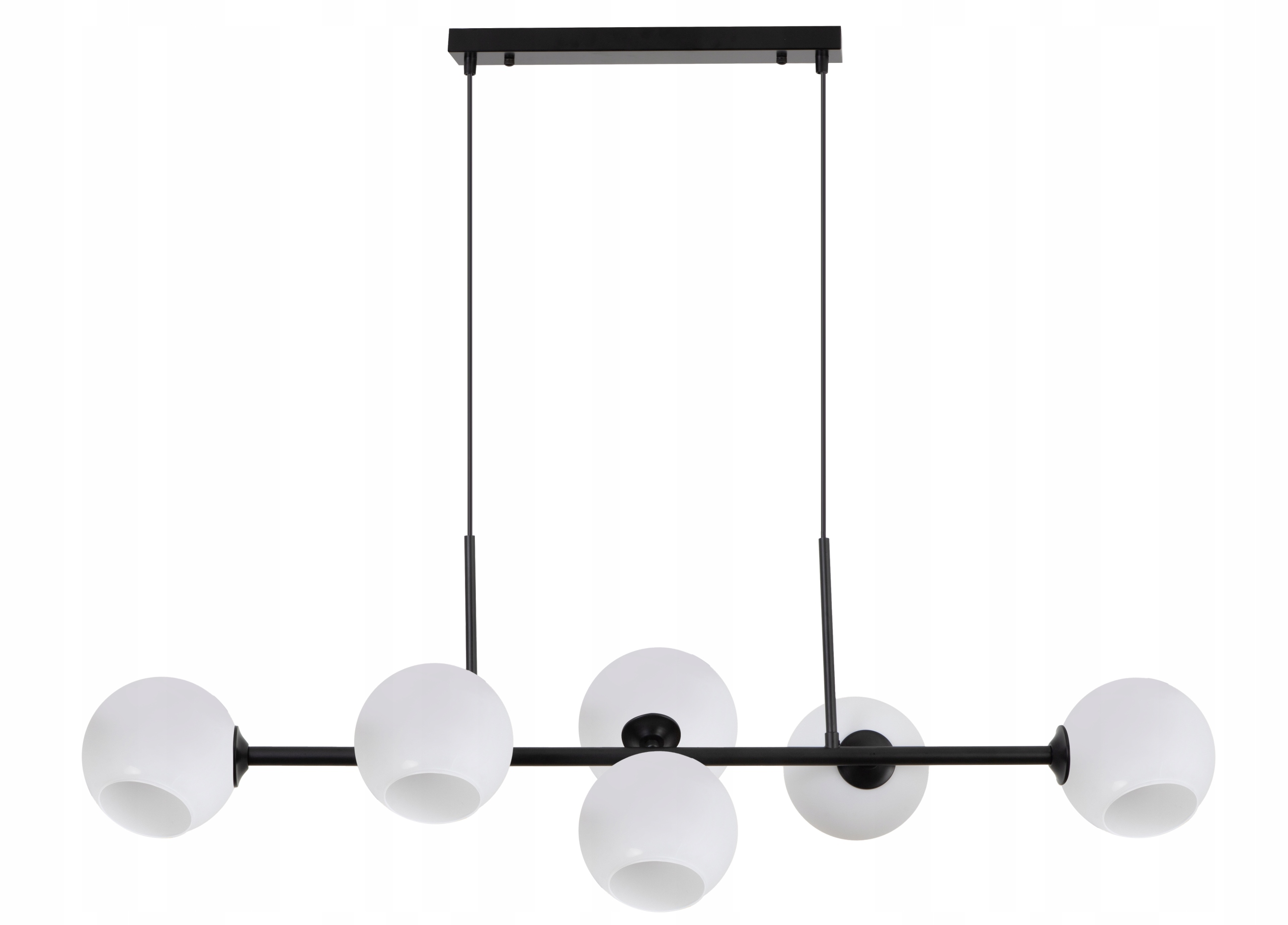 Závesná Stropná Lampa Luster Čierna Led Gule