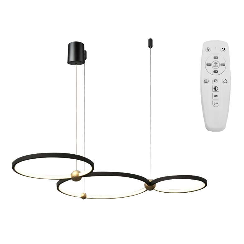 

Lampa Wisząca Led Black Ring Czarna Pilot 30x40x50