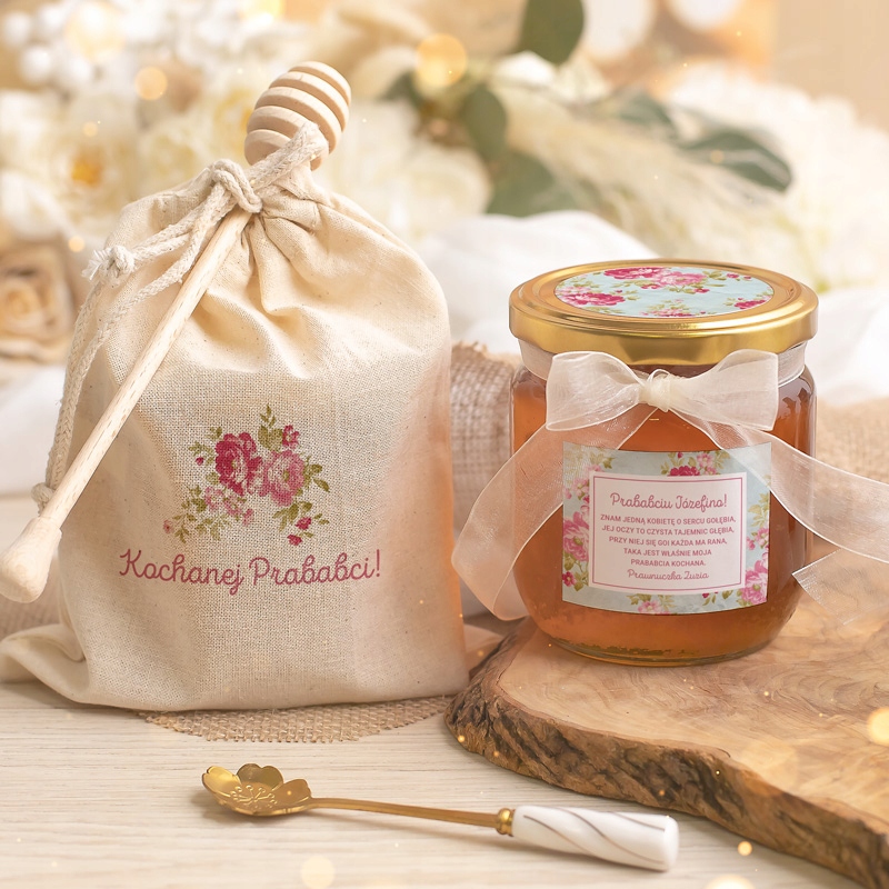 

Zestaw Miód i czerpak w worku dla prababci