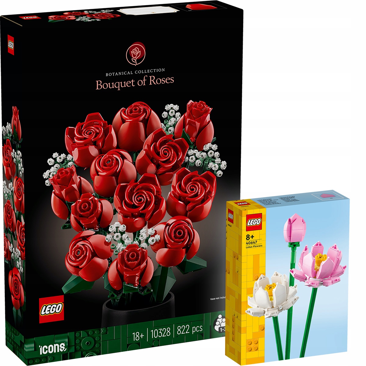 Lego 10328 Botanicals Kytice růží Lego Lotosové květy 40647