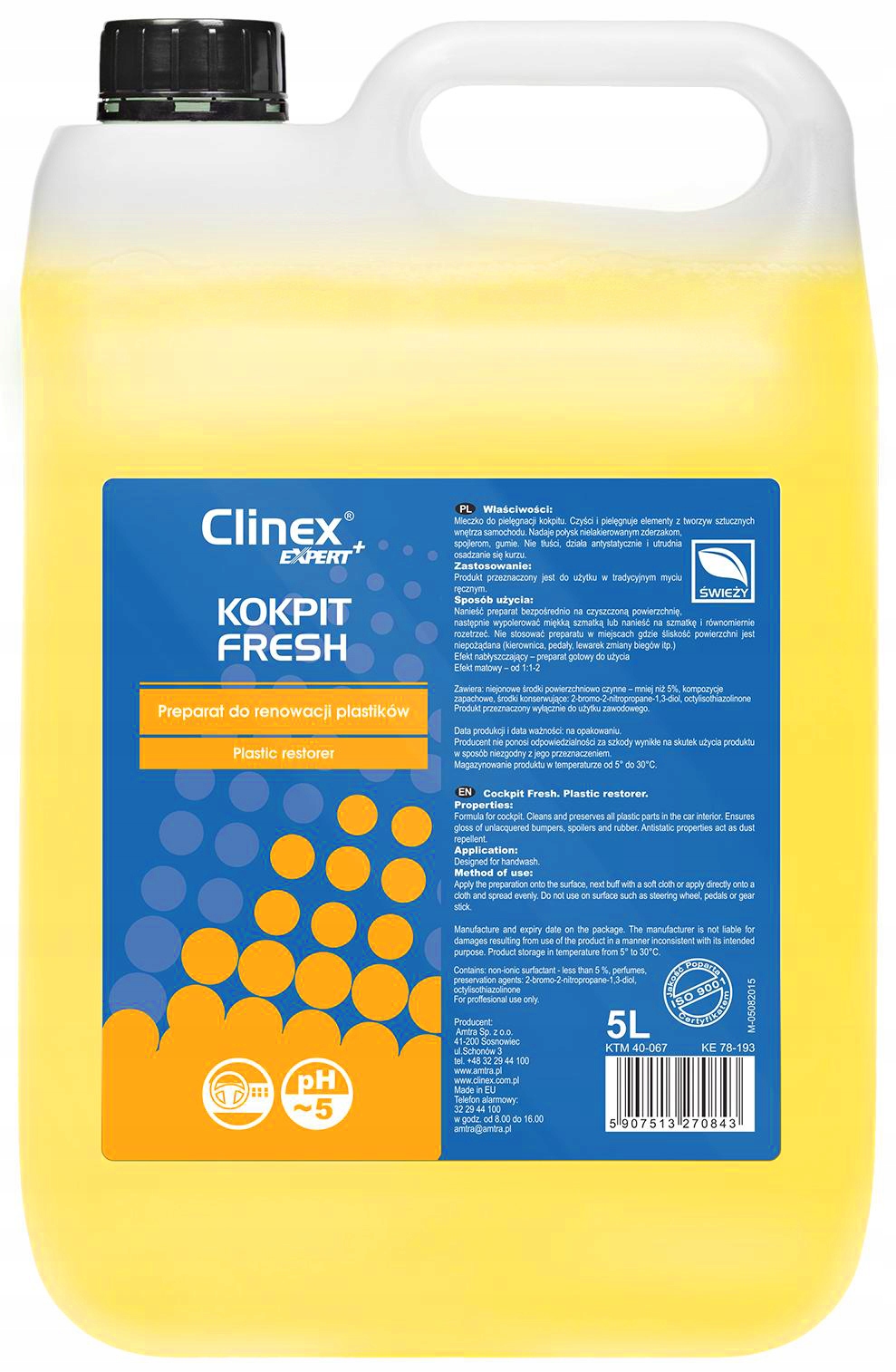 

Clinex Bio Kokpit Fresh Preparat Do Plastików 5L