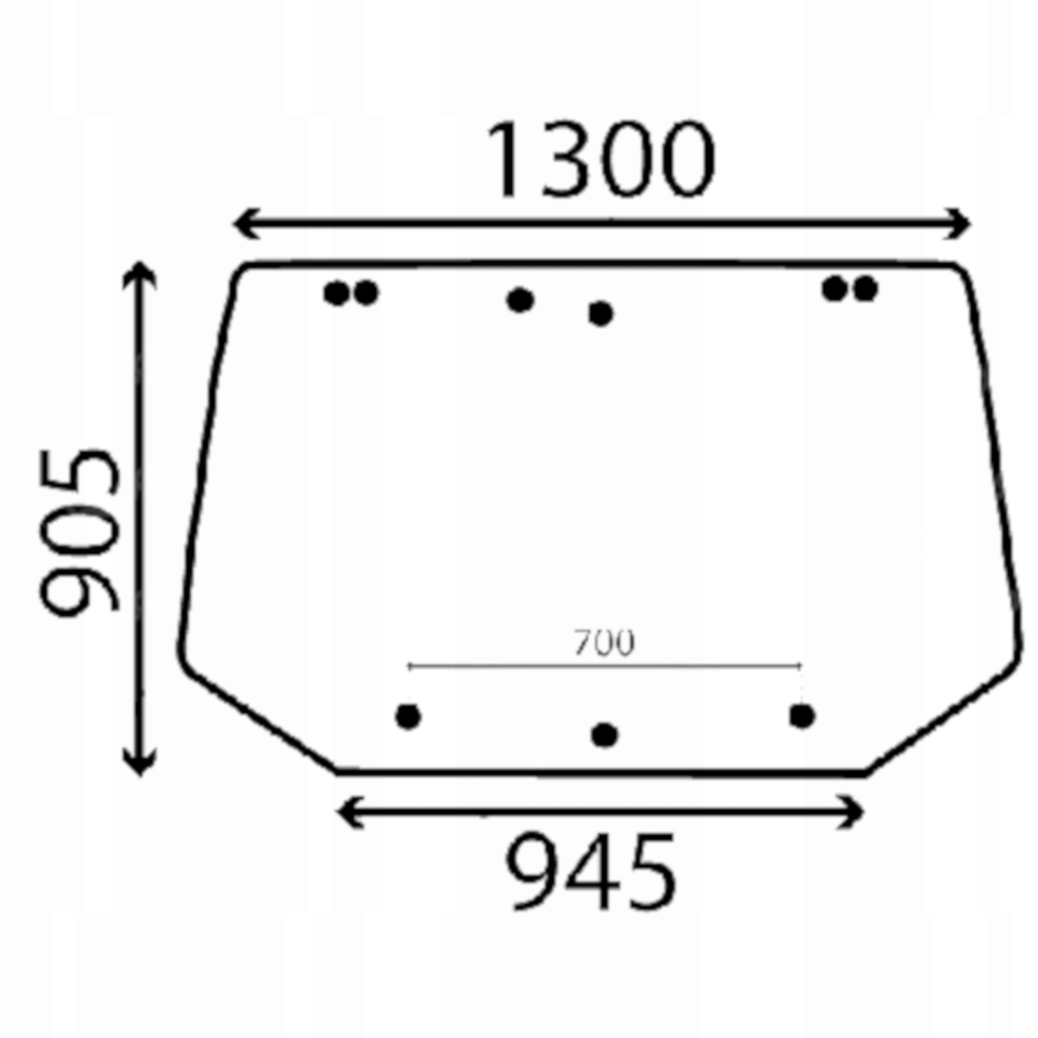sklo Fiat, Ford zadní 82000316 (3088)