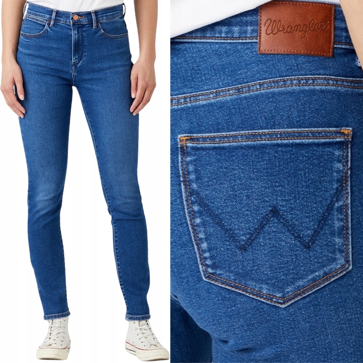 Wrangler High Skinny Camelia vysoké dámské džínové kalhoty úzké nohavice W28 L32