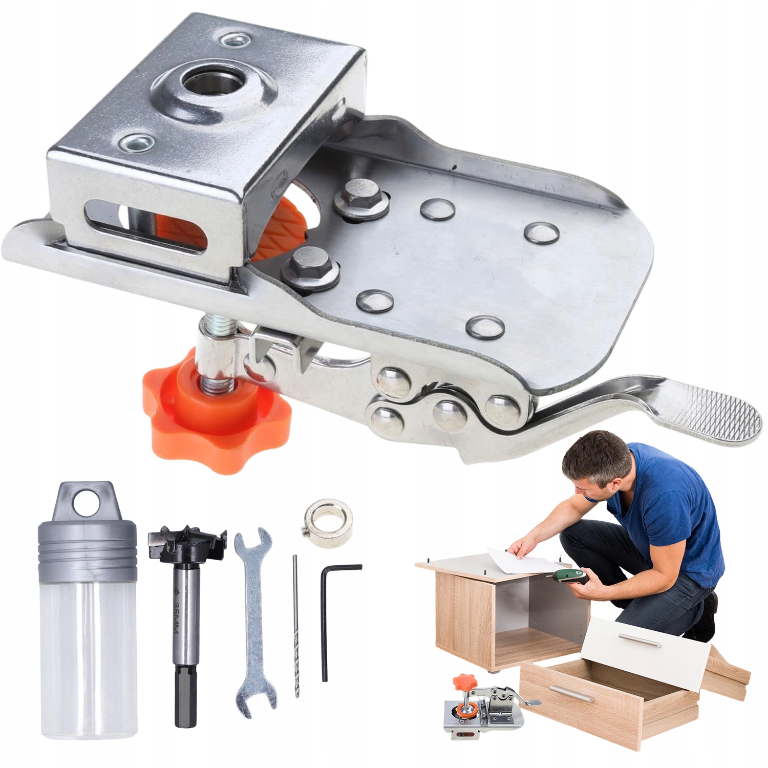 Omezovač Pro Vrtání S Šablonou Pro Složitý Nábytek