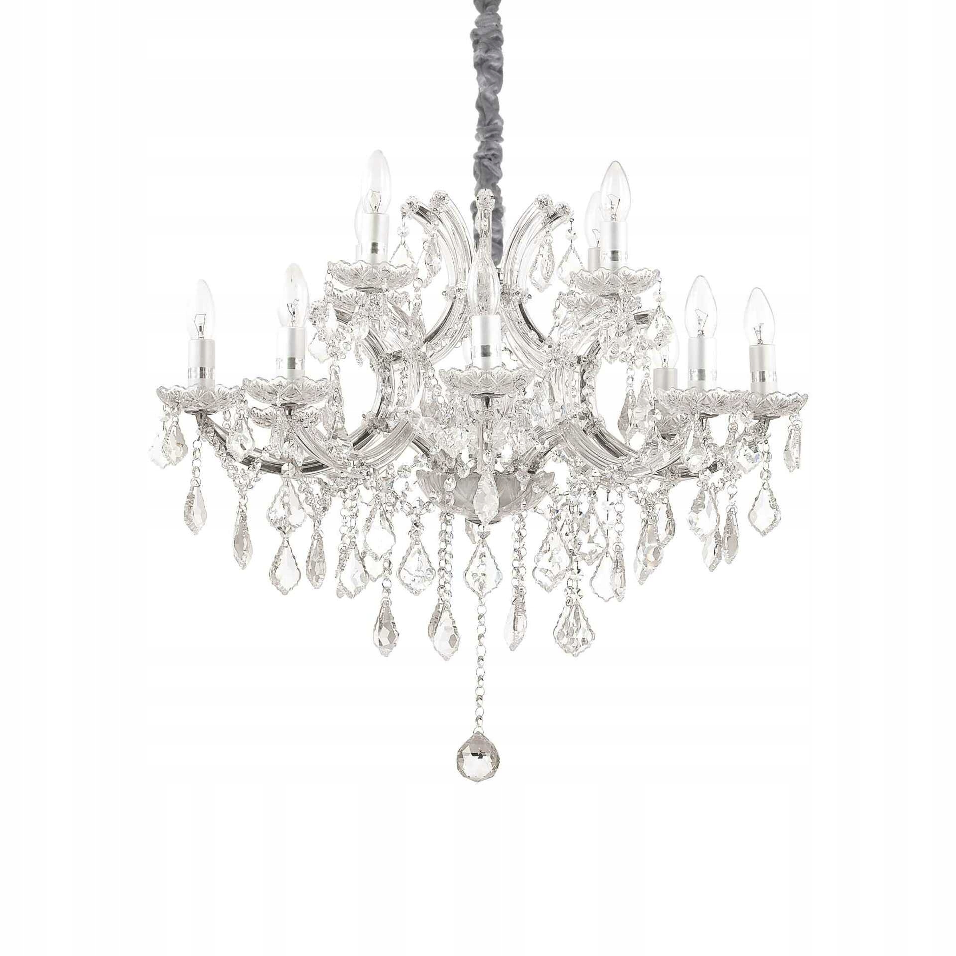 Závesný luster Ideal Lux Napoleon SP12 chróm E14 12x40W 73cm