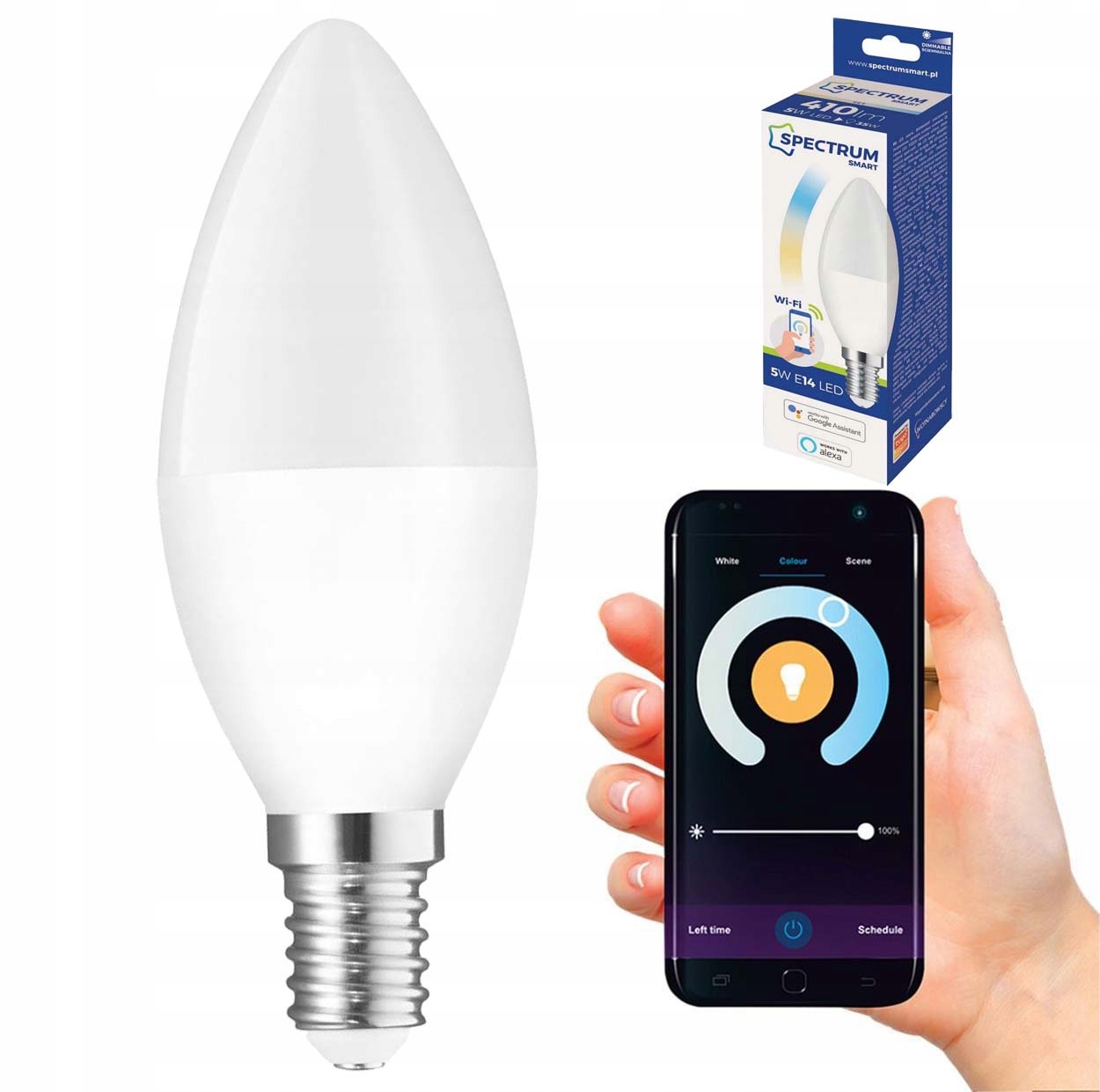 

Żarówka Led WiFi E14 5W Cct Smart Tuya Ściemnialna