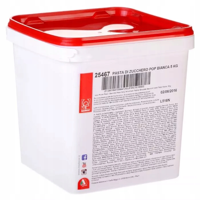 Modecor Pop Masa Cukrowa Biała 5 kg