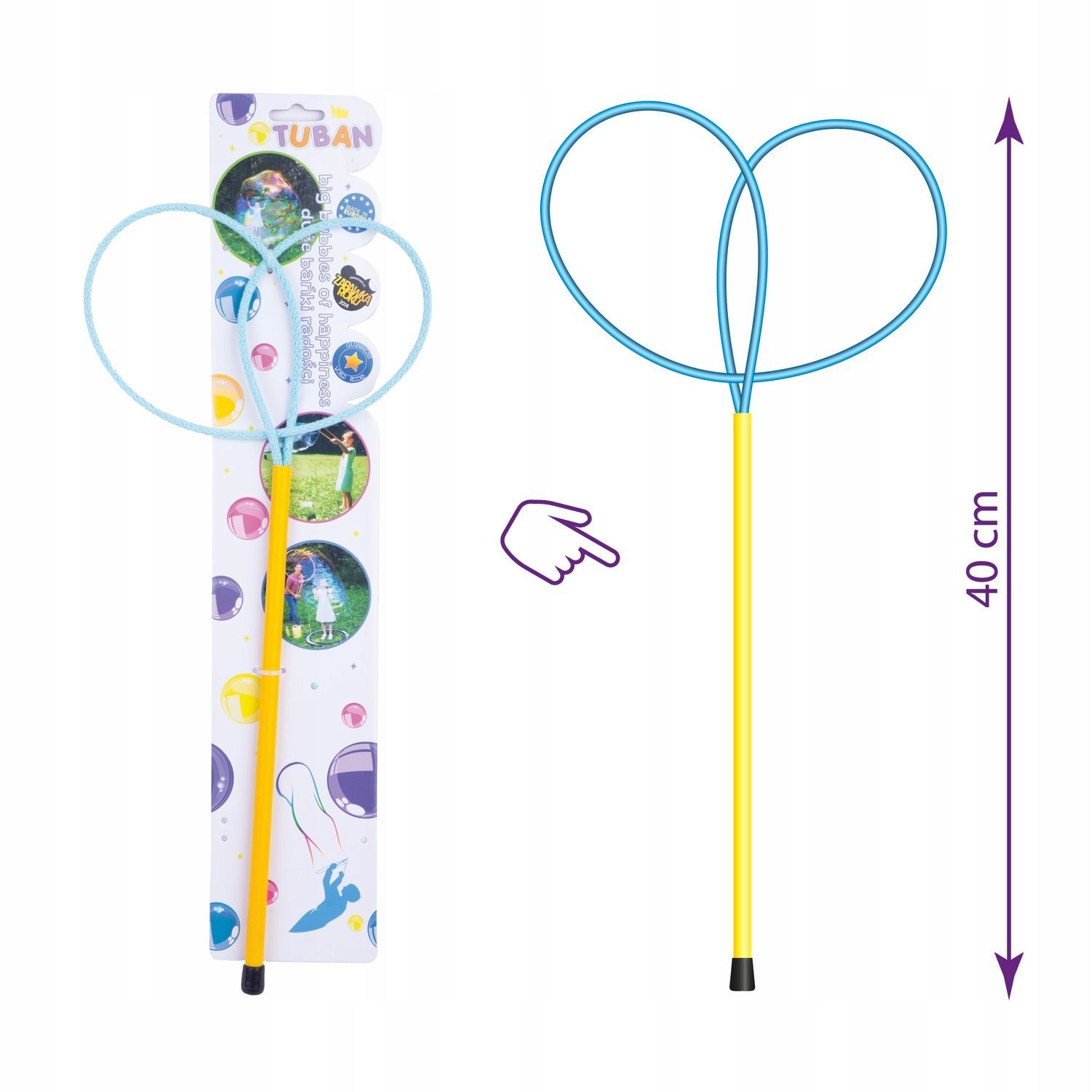 OBRĘCZ Do baniek mydlanych 40cm PRO MOTYLEK TUBAN