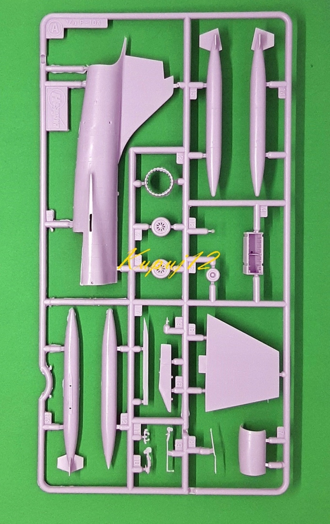 Model samolotu Lockheed F-104S Starfighter ZESTAW:FARBY, LAKIER+KLEJ+PĘDZLE Model K12 72022_2