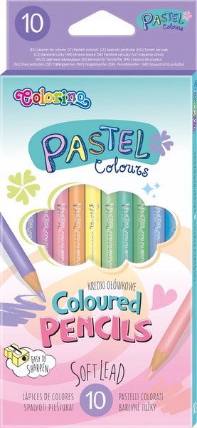 

Colorino Kredki Ołówkowe Okrągłe 10 Kol Pastelowe